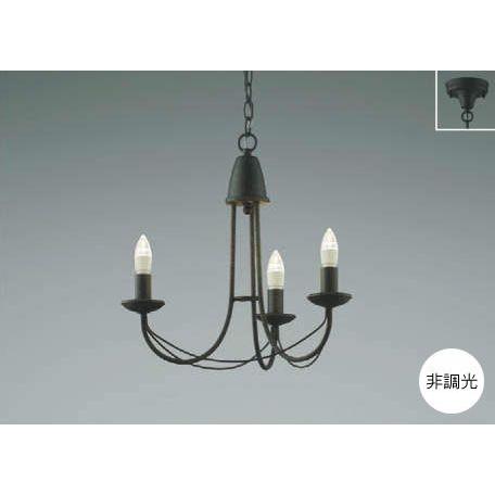 ペンダントライト照明器具 LED 洋室 リビング オレンジ色の光 電球色 キャンドル 鉄サビ色塗装ハンドペイント レトロ シャンデリア