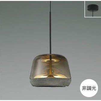 ペンダントライト LED ガラス リビング・ フランジ式 オレンジ色の光 電球色 ガラス スモークグレー グレイッシュオーク マット 木目 モダン