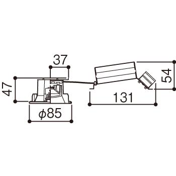 Panasonic（パナソニック） ダウンライト 75φ埋込穴 小口径 LED内蔵