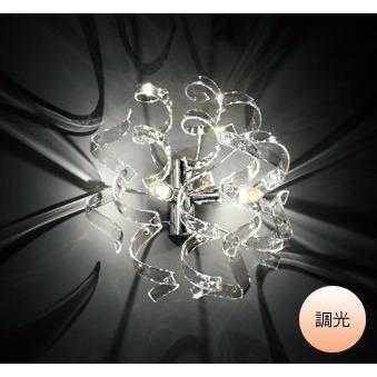 ブラケットライト ウォールライト LED オブジェ お好きな形状にできる 電球色 屋内用 LED電球 40W相当 調光 強化ガラス  OB255019LCR