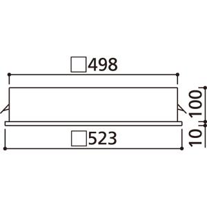 ODELIC（オーデリック） ダウンライト埋込穴寸法□500mm LED内蔵 電球