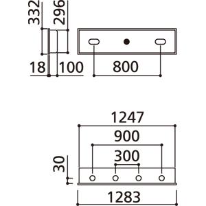 ODELIC（オーデリック） ダウンライト埋込穴寸法□1257×300mm LED内蔵