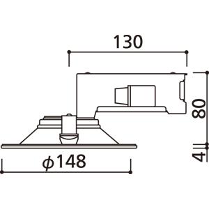 ODELIC（オーデリック） ダウンライト 125φ埋込穴 LED内蔵 100W相当