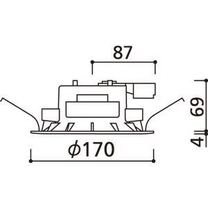 ダウンライト 150φ埋込穴 LED電球交換型 60W相当 電球色〜昼光色 色の変化を楽しむ 調光 調色 Bluetooth対応 R15クラス2 ベースダウン | ODELIC | 01