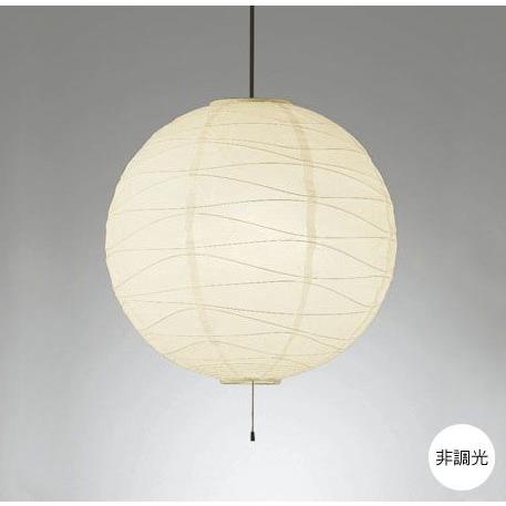 ペンダントライト照明 照明 吊り下げ 和 和風 提燈 オレンジ色の光 電球色 LED電球 100W x4灯相当 非調光 スイッチ付き 和紙 OP052387LBR