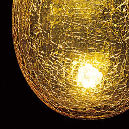 ペンダントライト LED ガラス おしゃれ レトロ アンティーク オレンジ色の光 電球色 一体型 60W相当 調光 ガラス OP252313LR｜smart-light｜02