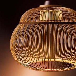 ペンダントライト照明器具 LED ダイニング照明  天井 吊り下げ 和風 調光・調色 LED電球 100W相当 Bluetooth  竹の画像