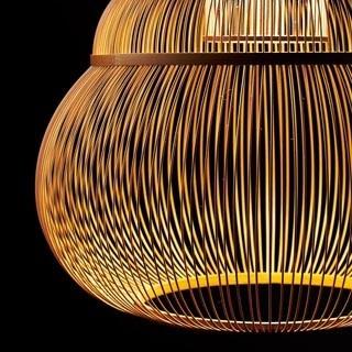 ペンダントライト照明器具 LED ダイニング照明  天井 吊り下げ 和風 調光・調色 LED電球 100W相当 Bluetooth  竹の画像