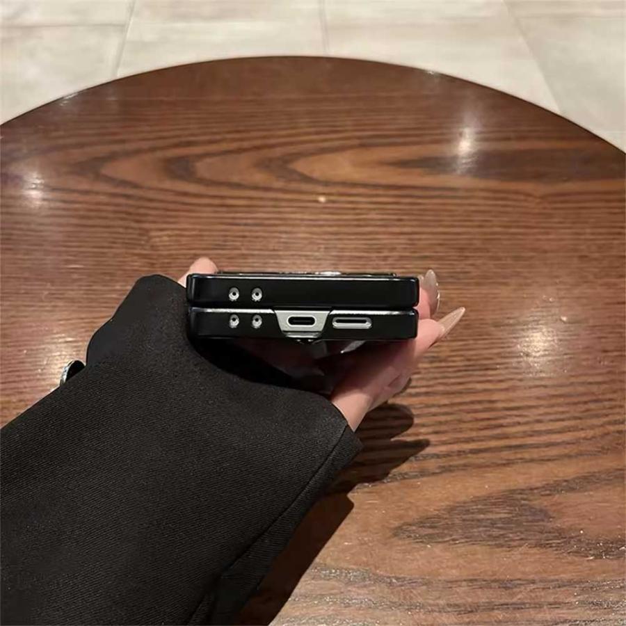 ギャラクシー Galaxy Z Flip7 / Flip6 フラワー PUレザー クロコ