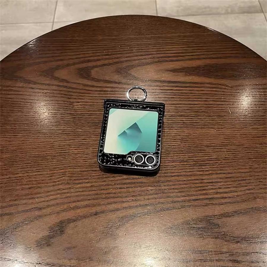 ギャラクシー Galaxy Z Flip7 / Flip6 フラワー PUレザー クロコ
