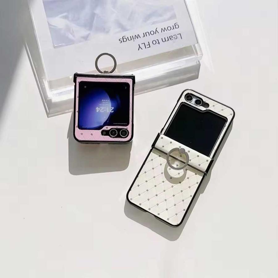 ギャラクシー Galaxy Z Flip7 / Flip6 ヒンジ保護 リングホルダー ラメ