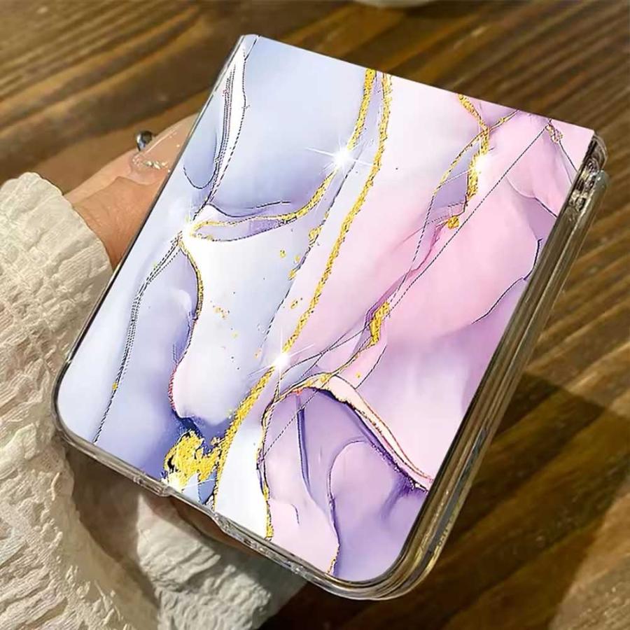 ギャラクシー Galaxy Z Flip7 / Flip6 マーブル 大理石模様 スリム