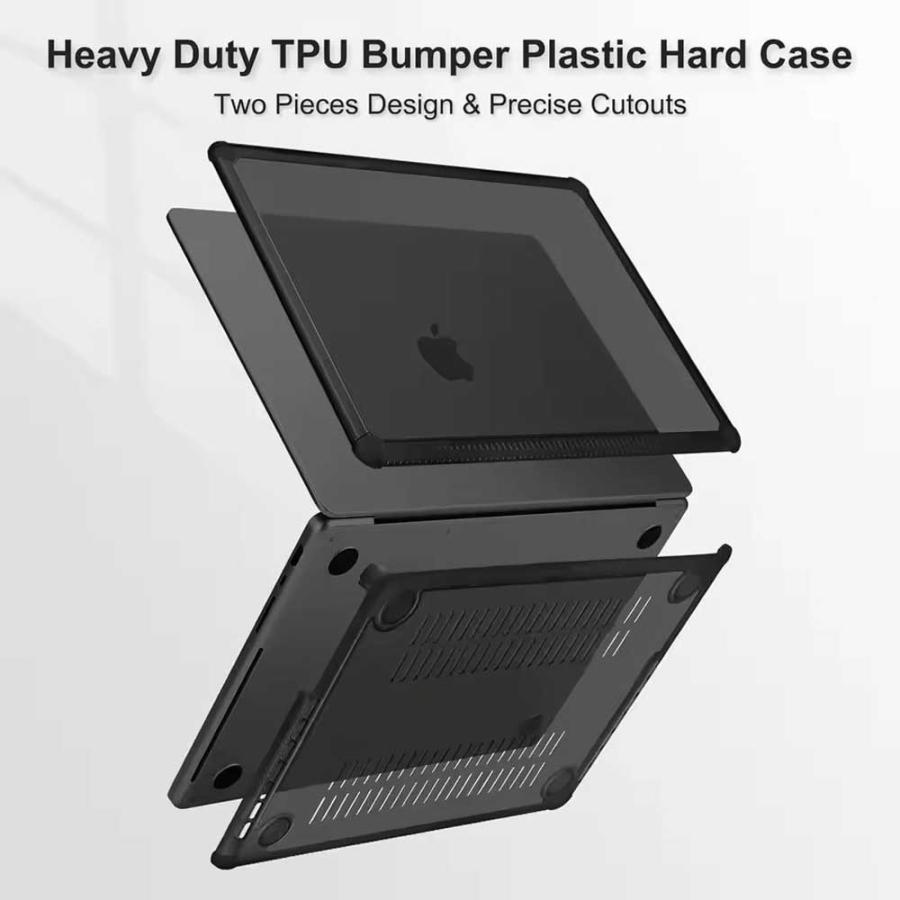 マックブック カバー TPU ソフト エッジ シンプル 指紋防止 全3色