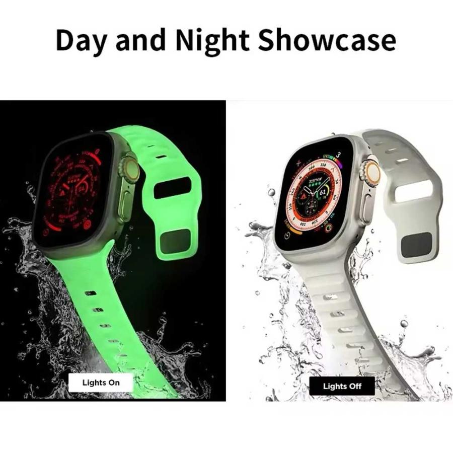 アップルウォッチ ベルト シリコン 蓄光 バンド 全1色 Apple Watch 38