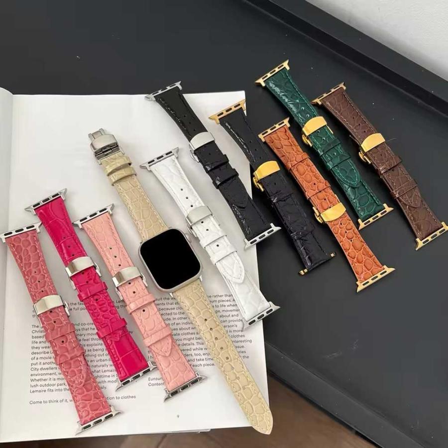 アップルウォッチ ベルト クロコダイル柄 バンド 全10色 Apple Watch