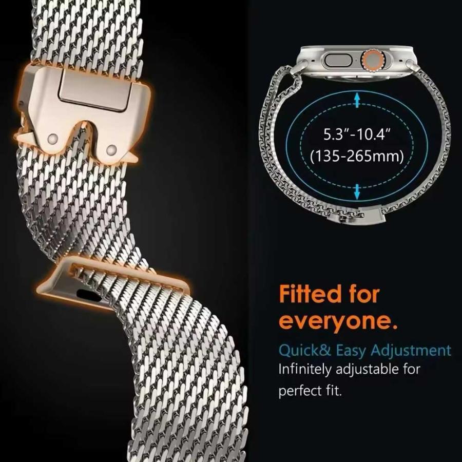 アップルウォッチ ベルト ステンレス ミラネーゼ 全6色 Apple Watch 38