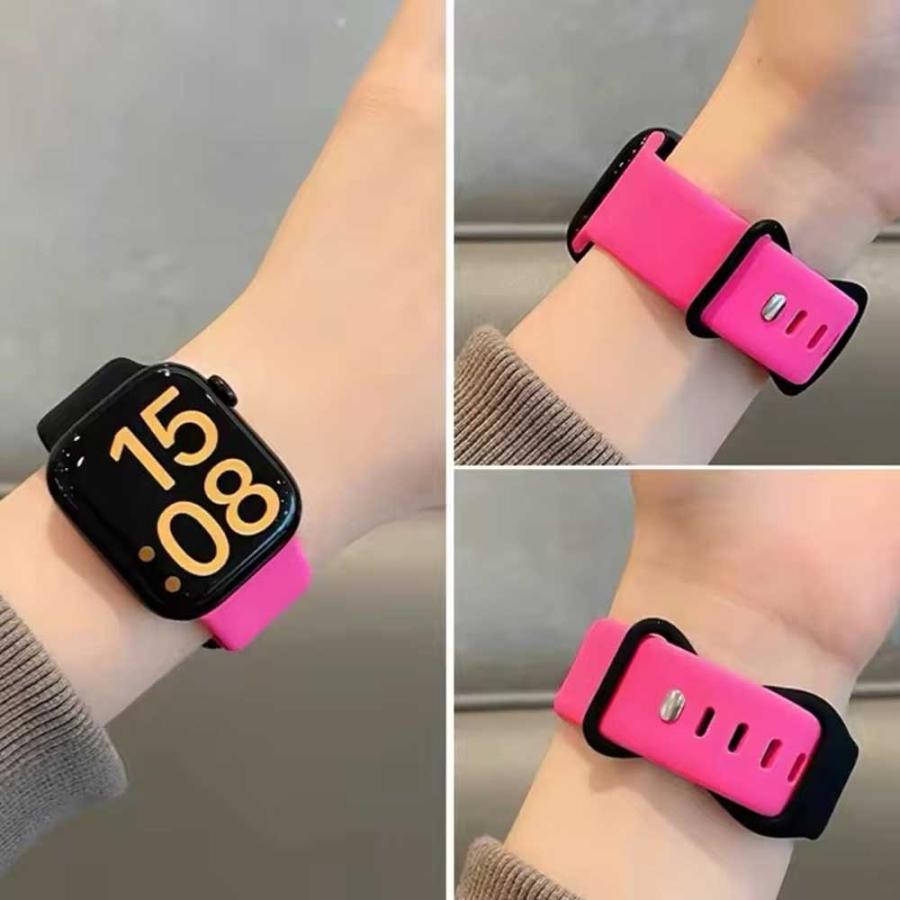 アップルウォッチ ベルト シリコン 2トーン 全12色 Apple Watch 38/40