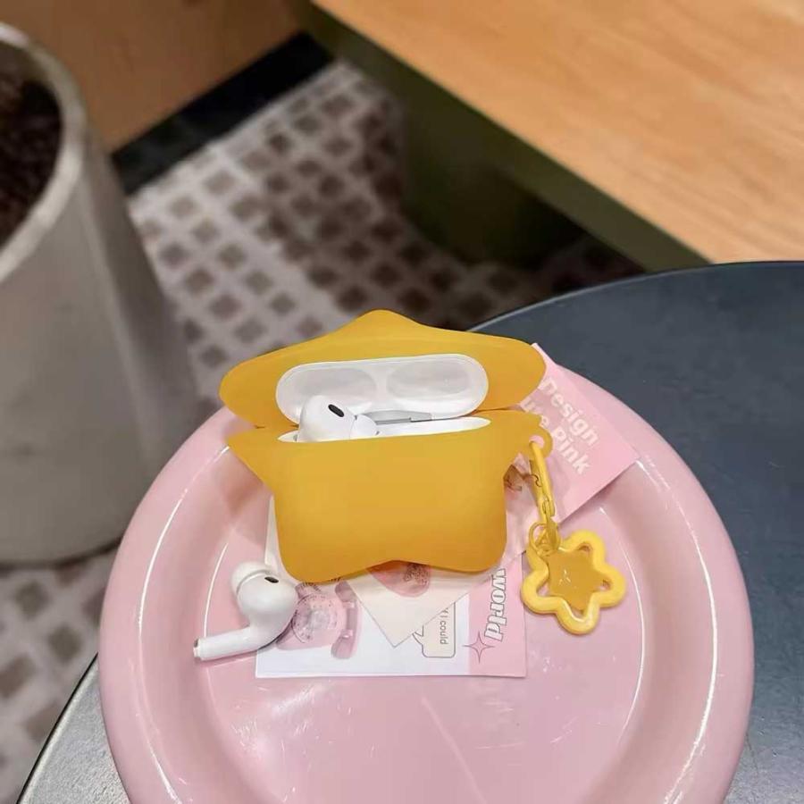 AirPods シリコン スター 星 キーリング ポップ キュート ケース