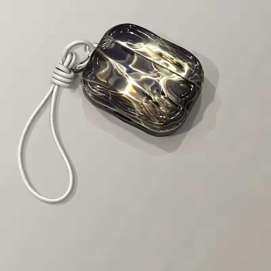 AirPods 4 / 3 2 1 Pro TPU 水波紋 ケース 耐衝撃 防塵 エアーポッズ