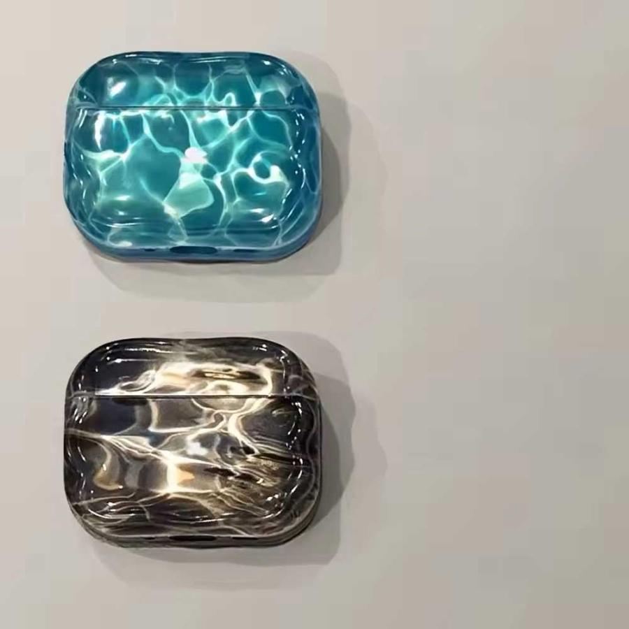 AirPods 4 / 3 2 1 Pro TPU 水波紋 ケース 耐衝撃 防塵 エアーポッズ