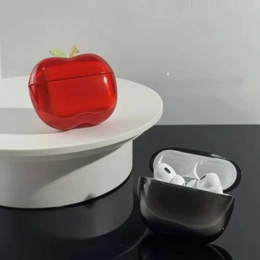 AirPods 4 / 3 2 1 Pro TPU リンゴ ケース 耐衝撃 防塵 エアーポッズ