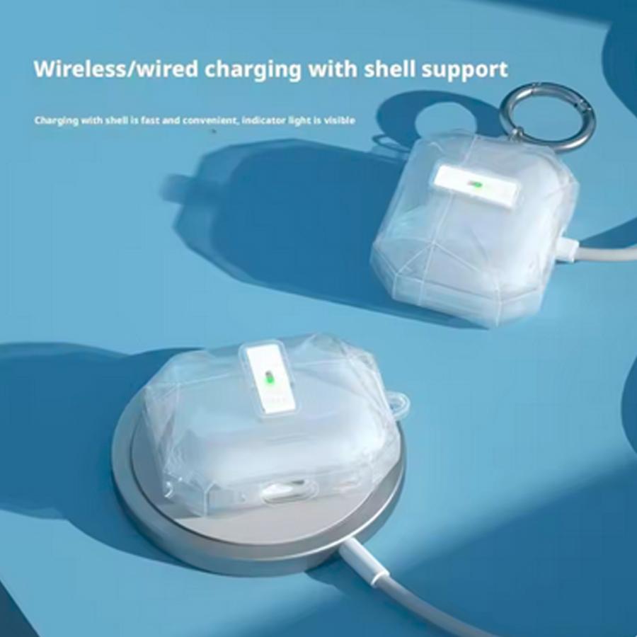 AirPods Pro3 ケース クリア 半透明 キーホルダー 全面保護 耐衝撃