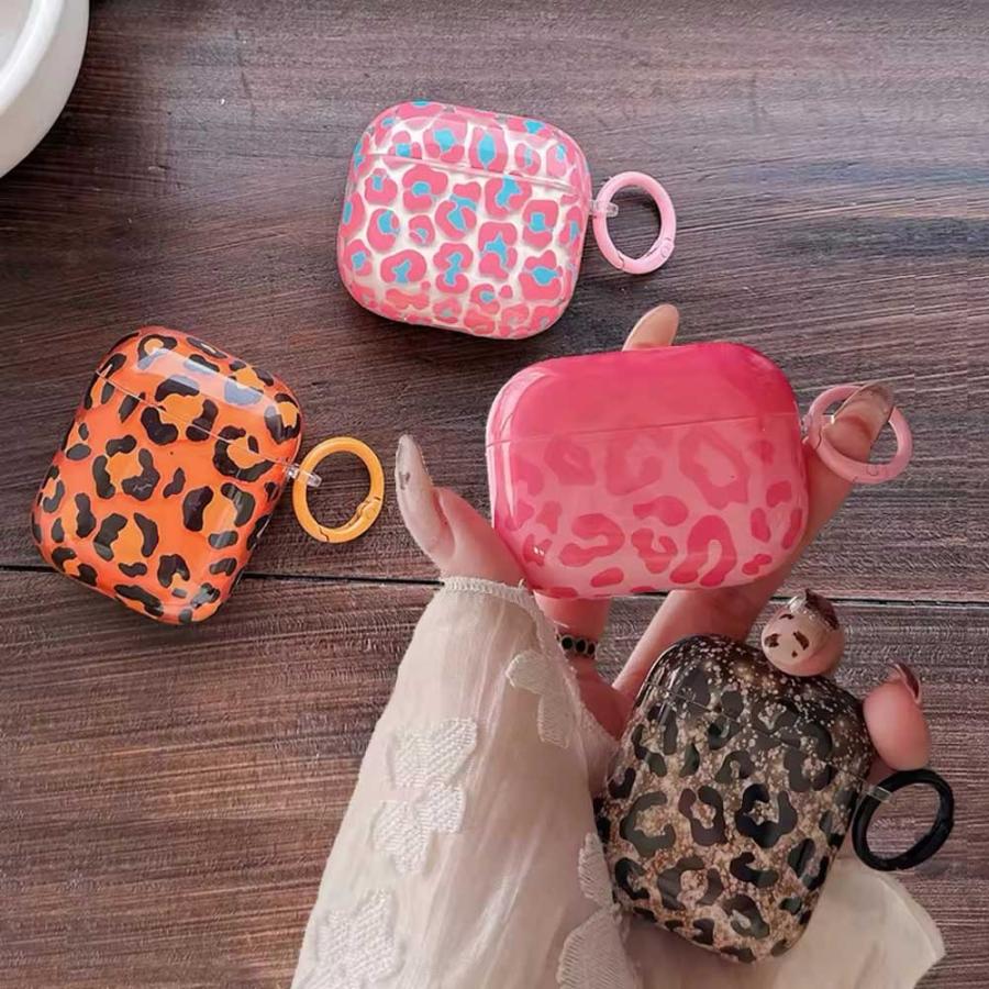 AirPods 4 / 3 2 1 Pro PC ヒョウ柄 ケース 耐衝撃 防塵 エアーポッズ