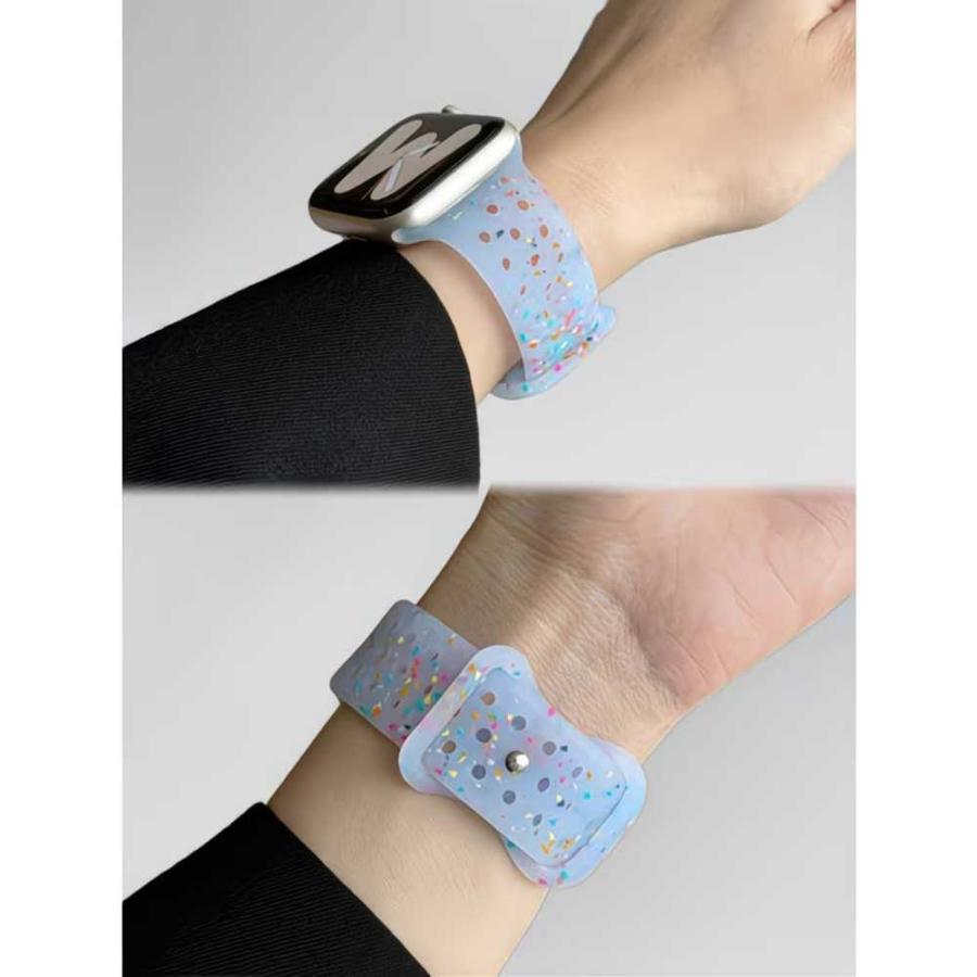 アップルウォッチ ベルト シリコン 透明 バンド 全4色 Apple Watch 38