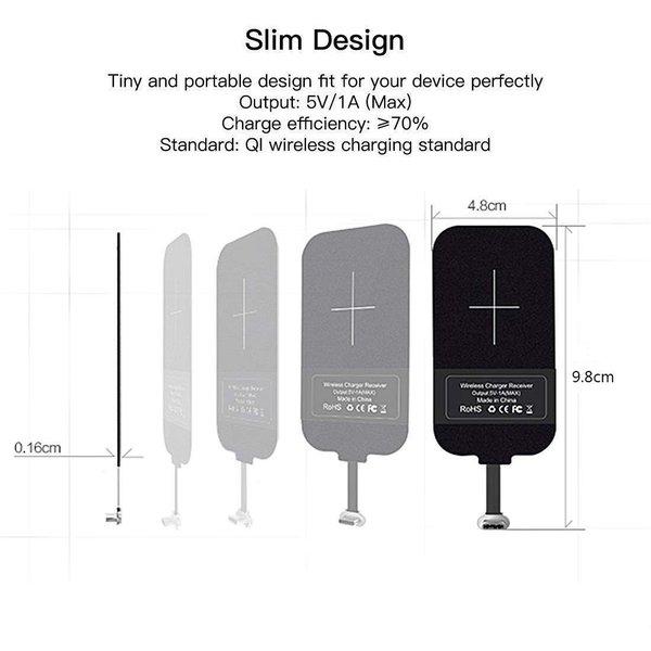 即納 iPhone アイフォン スマホ対応 Qi チー規格 ワイヤレスレシーバー