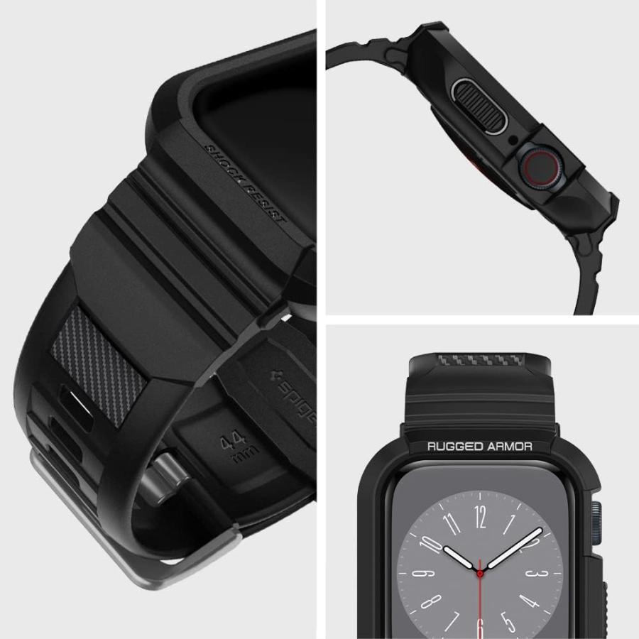 Spigen シュピゲン Apple Watch アップルウォッチ バンド 一体型 ラギッドアーマー プロ 40/41mm | 44/45mm 対応 PC TPU 二重構造 スポーツ 落下防止 衝撃吸収の画像