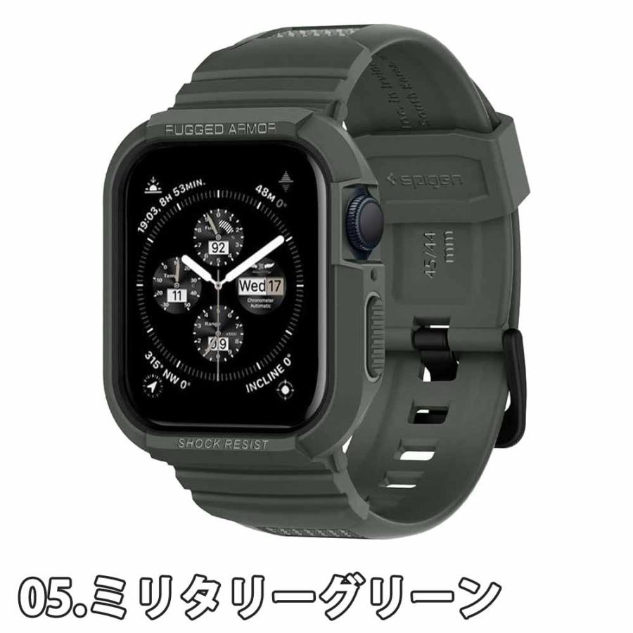 Spigen シュピゲン Apple Watch アップルウォッチ バンド 一体型 ラギッドアーマー プロ 40/41mm | 44/45mm 対応 PC TPU 二重構造 スポーツ 落下防止 衝撃吸収の画像