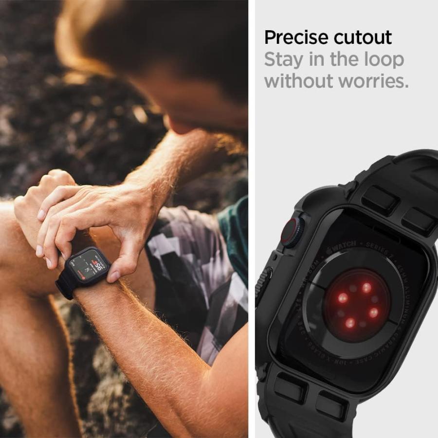 Spigen シュピゲン Apple Watch アップルウォッチ バンド 一体型 ラギッドアーマー プロ 40/41mm | 44/45mm 対応 PC TPU 二重構造 スポーツ 落下防止 衝撃吸収の画像
