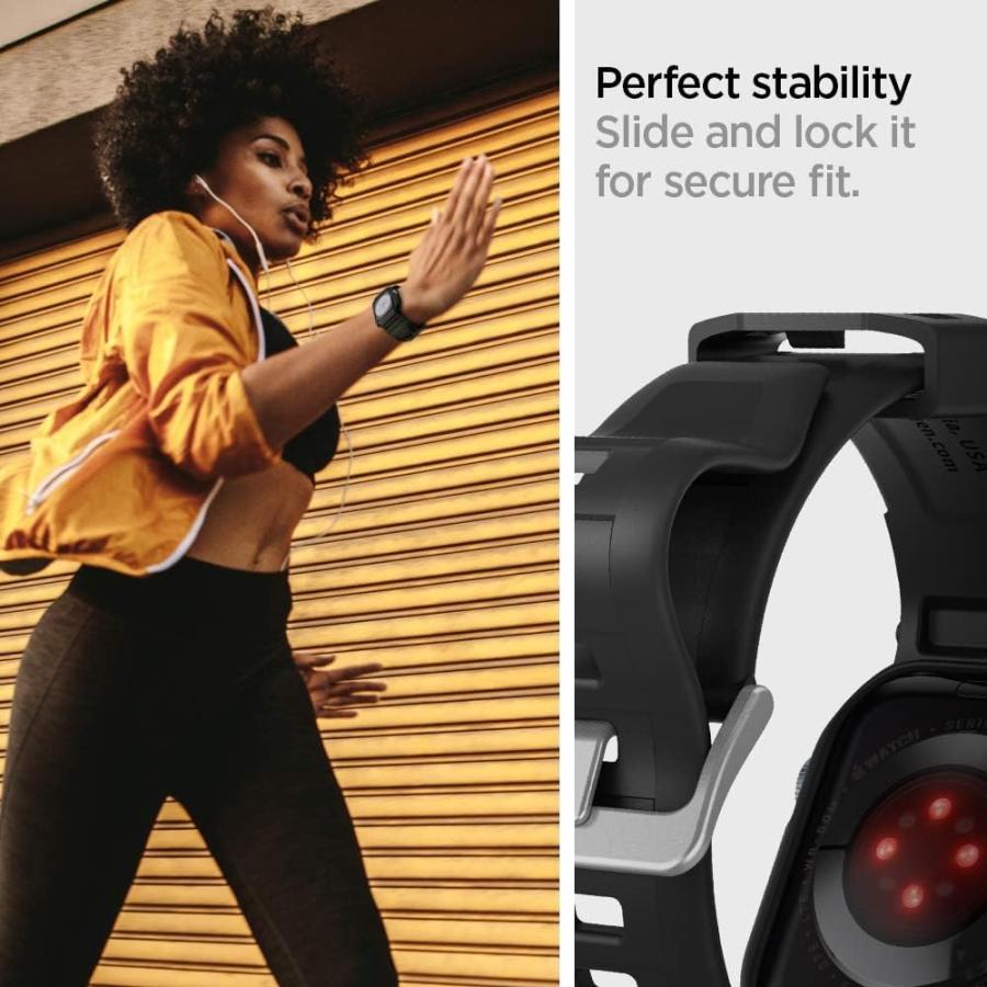 Spigen シュピゲン Apple Watch アップルウォッチ バンド 一体型 ラギッドアーマー プロ 40/41mm | 44/45mm 対応 PC TPU 二重構造 スポーツ 落下防止 衝撃吸収の画像
