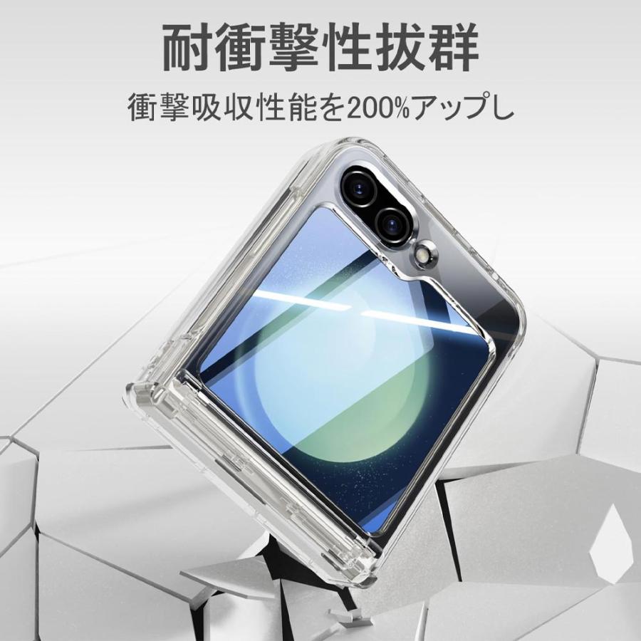 即納 ギャラクシーGalaxy Z Flip6 ケース PC ヒンジ保護 ストラップ