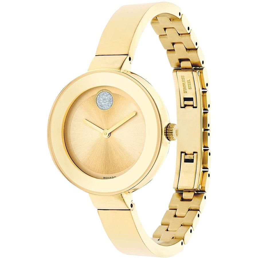 Movado モバード 腕時計 レディース クォーツ 3600201 ステンレススチール ゴールド スイスウォッチの画像