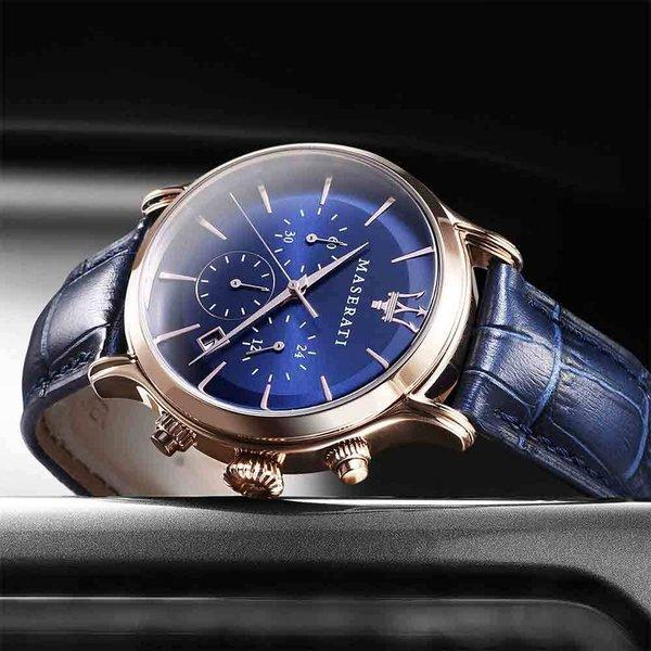 MASERATI マセラティ メンズ 腕時計 リストウォッチ R8871618007 ブルー/ゴールド 海外限定 時計 当店1年保証 最安値挑戦中！の画像