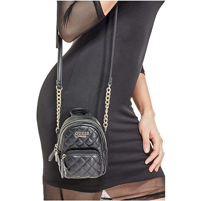 GUESS（ゲス） 即納 ミニ ショルダーバッグ レザー キルティング 