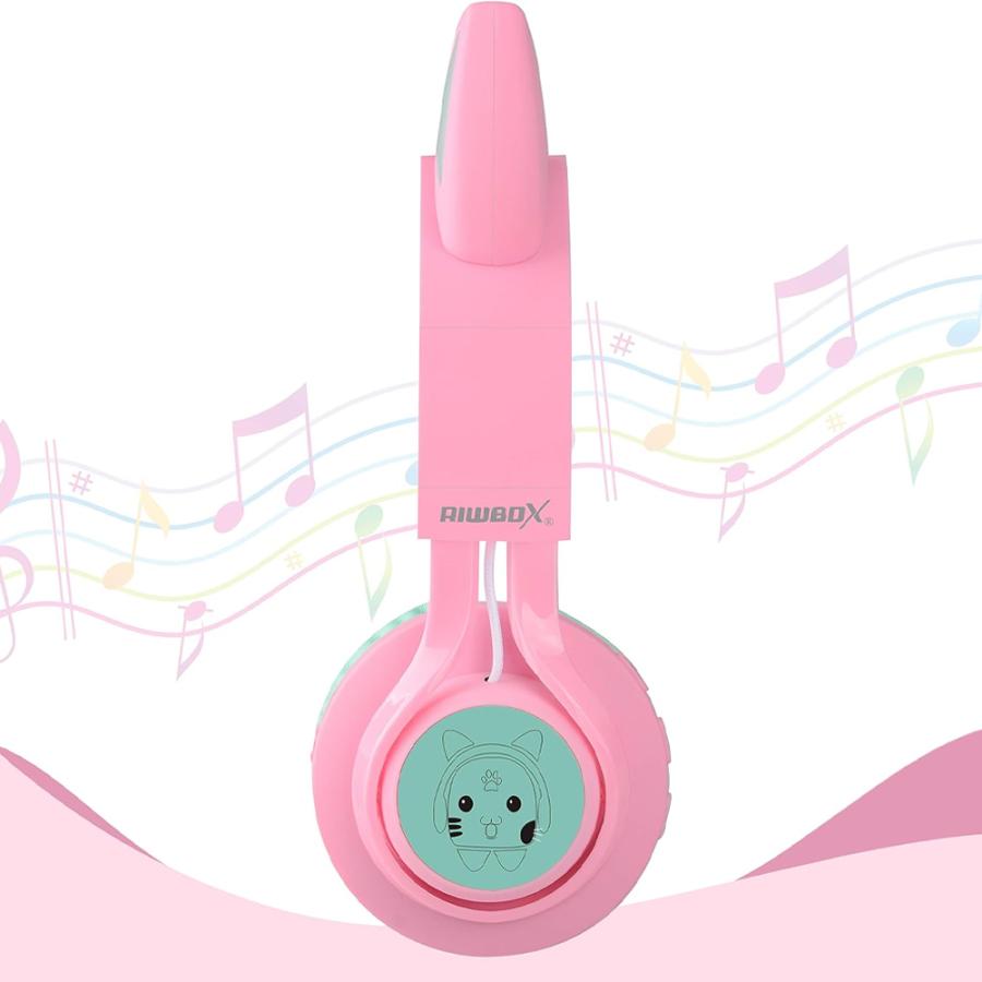 ヘッドフォン ヘッドホン ヘッドセット キッズ 子供用 全2色 ネコ耳
