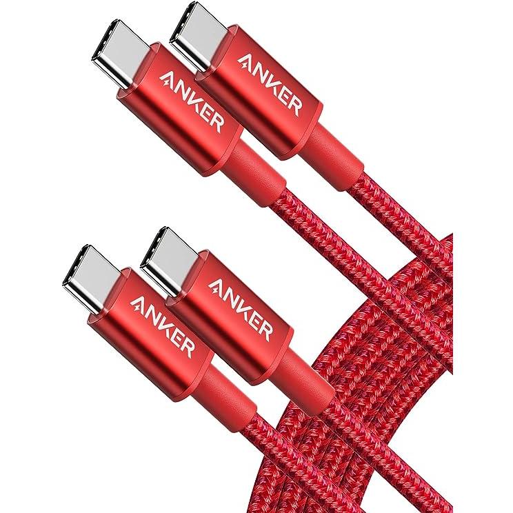 iPhone15 充電ケーブル タイプC USB-C & ケーブル 全2種 / 2本 レッド