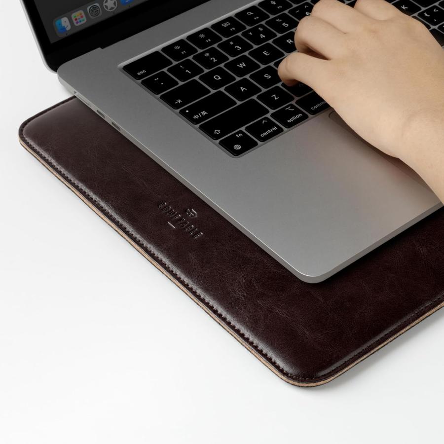 マックブック スリーブケース 縦型 薄型 スタイリッシュ PUレザー
