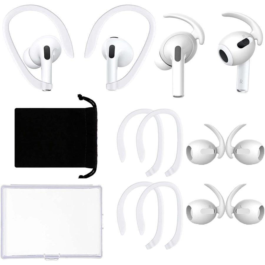 ☆AirPods 3 ケース イヤーフック付き シリコン ワイヤレス充電可能 AHAStyle AirPods 3 ケース カバー 第三世代 かわいい カラビナ付き