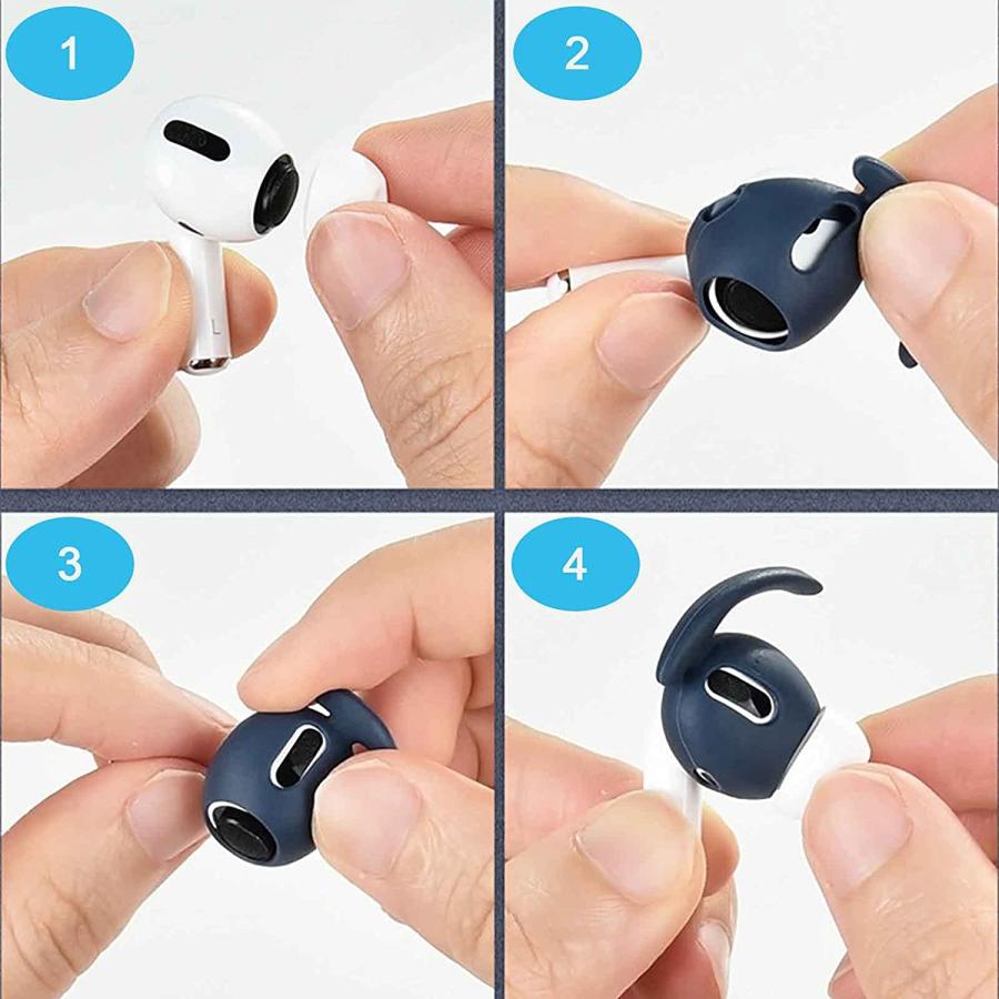 シリコン イヤーフック カバー 4ペア AirPods Pro エアポッズ プロ対応