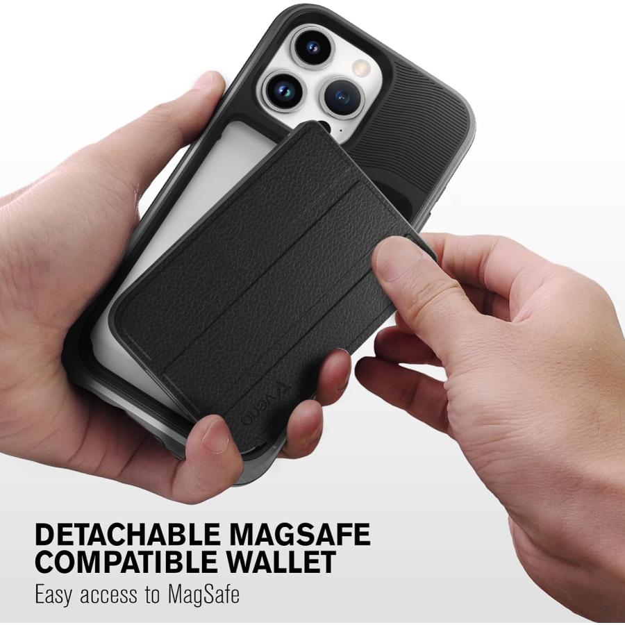 iPhone15シリーズ カード収納 折りたたみ式 キックスタンド カバー