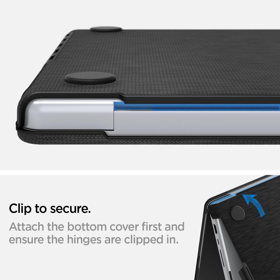 マックブック カバー Spigen ファブリック スリム 薄型 キズ防止 指紋