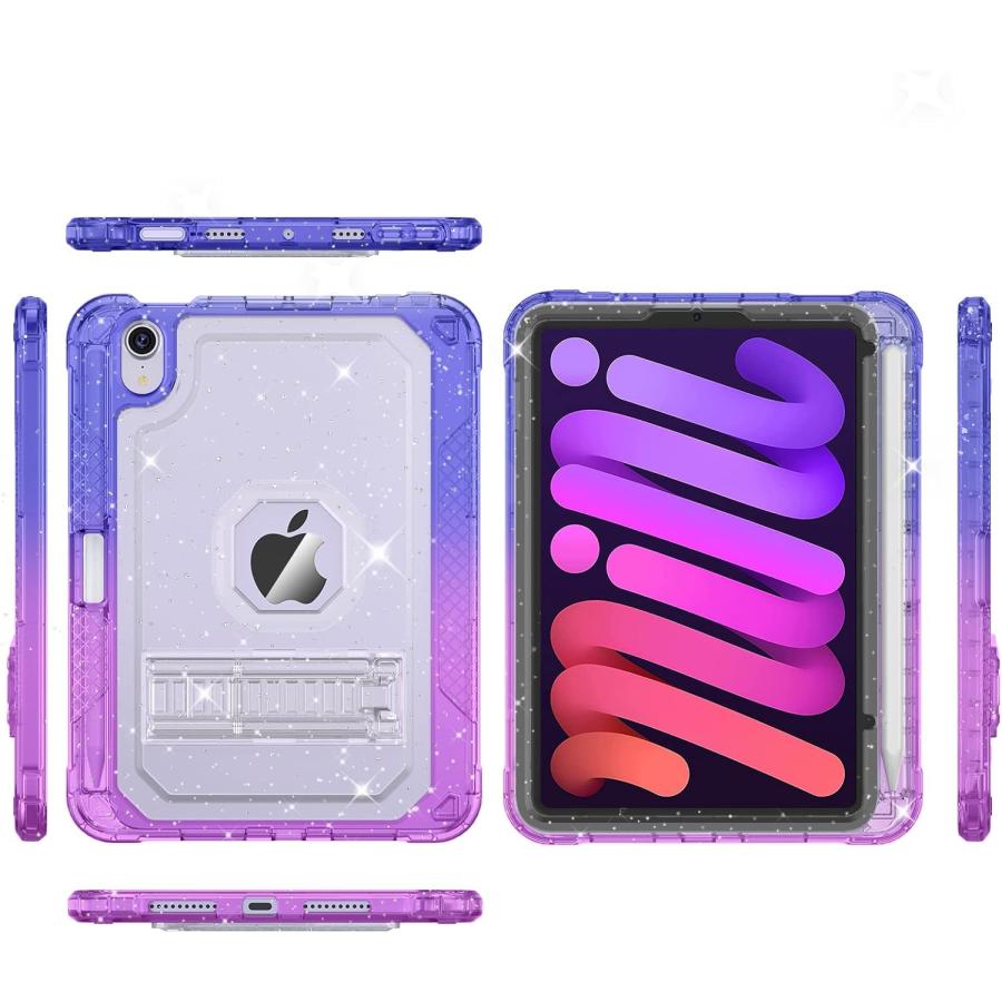 iPad mini 7(A17 Pro) / 6 アイパッド ミニ 背面ケース キラキラ ペン