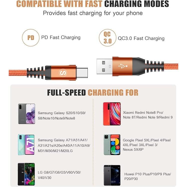 iPhone15 充電ケーブル タイプC USB-C & ケーブル 全3種 / 3本