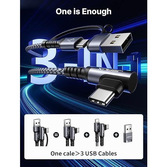iPhone15 充電ケーブル タイプC USB-C & ケーブル 2m / 2本 グレー