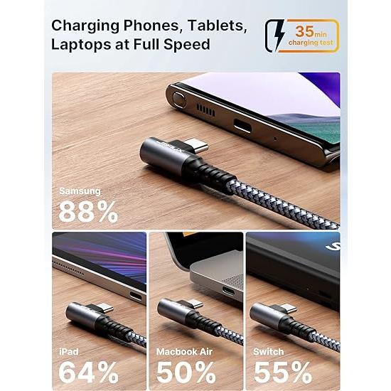 iPhone15 充電ケーブル タイプC USB-C & ケーブル 2m / 2本 グレー