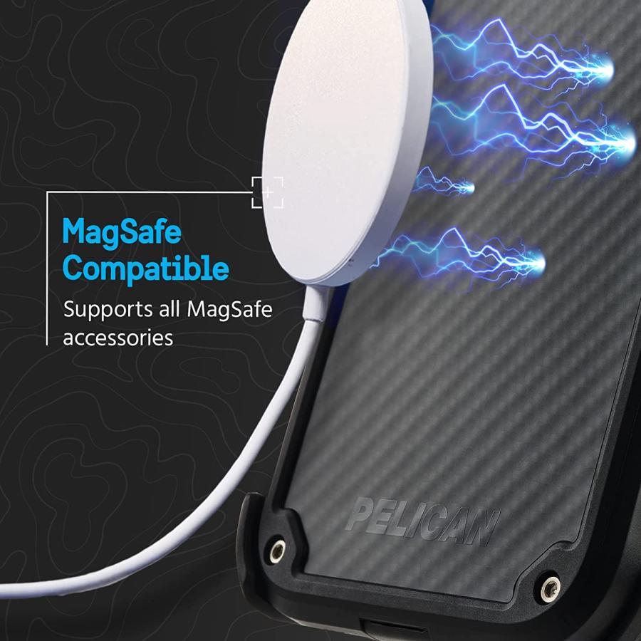 即納 PELICAN ペリカン MagSafe 対応 シールド カーボン ケース