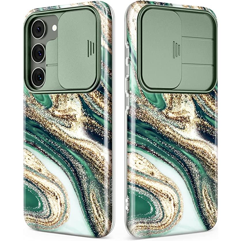 Galaxy S23 / S23Ultra ギャラクシー 背面ケース グリーン
